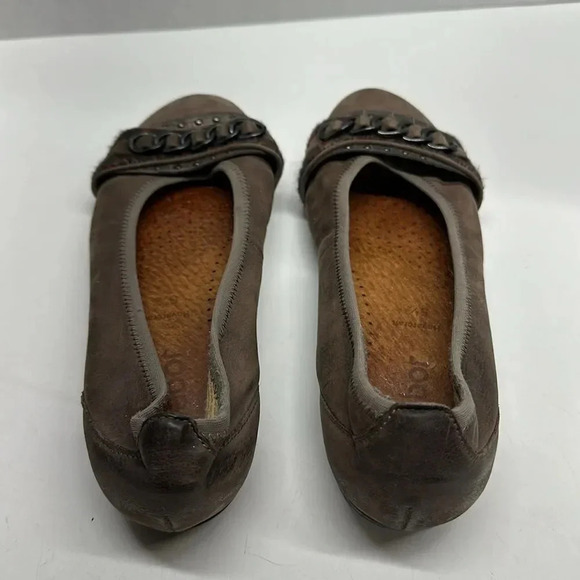 Gabor Ballet Flats Slip On Shoes Round Toe Suede Leather Brown Women's Size 8 - Picture 3 of 10